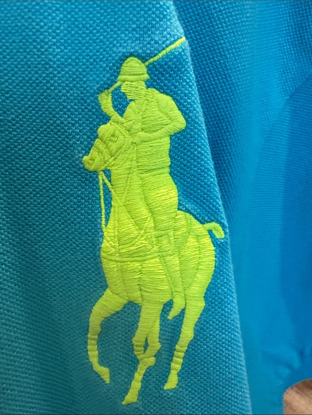 Polo Ralph Lauren USA Big Pony #3 Flag Polo Shirt Blue Men’s L - Picture 6 of 15